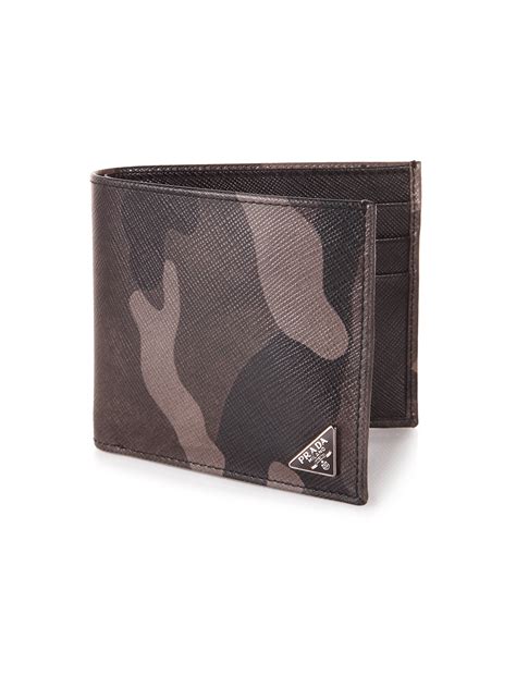 prada green wallet mens|prada billfold wallet.